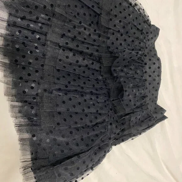 Zimmermann Black polka dot tiered mini skirt size 0
